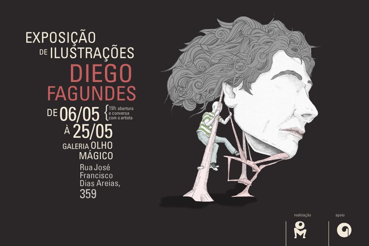 Flyer para exposição de ilustrações na Galeria Olho Mágico - 2011