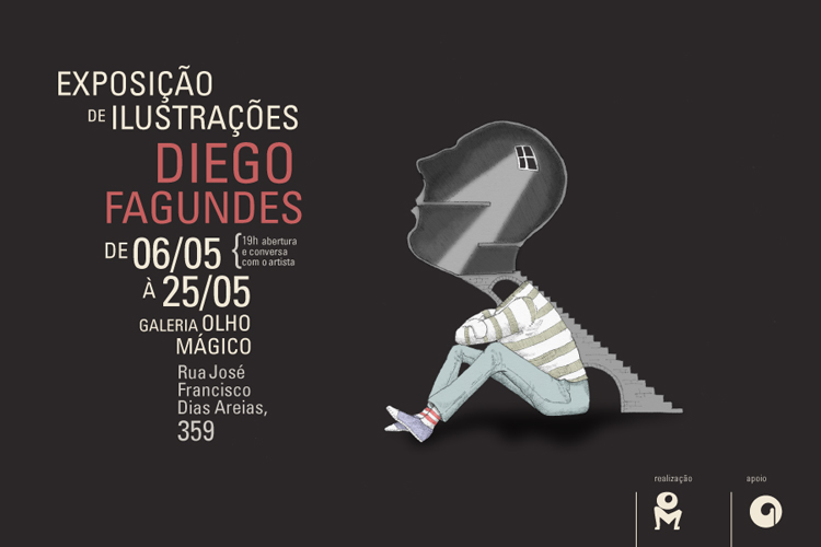 Flyer para exposição de ilustrações na Galeria Olho Mágico - 2011