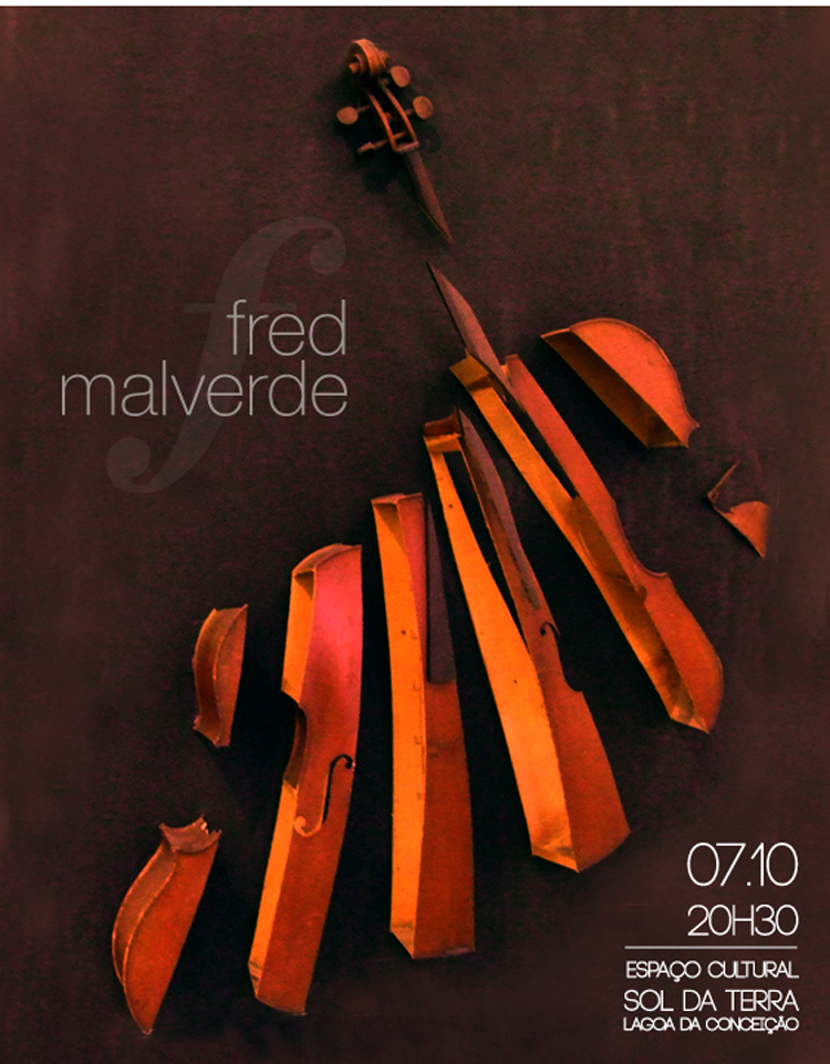 Flyer Show do violoncelista Fred Malverde - 2010